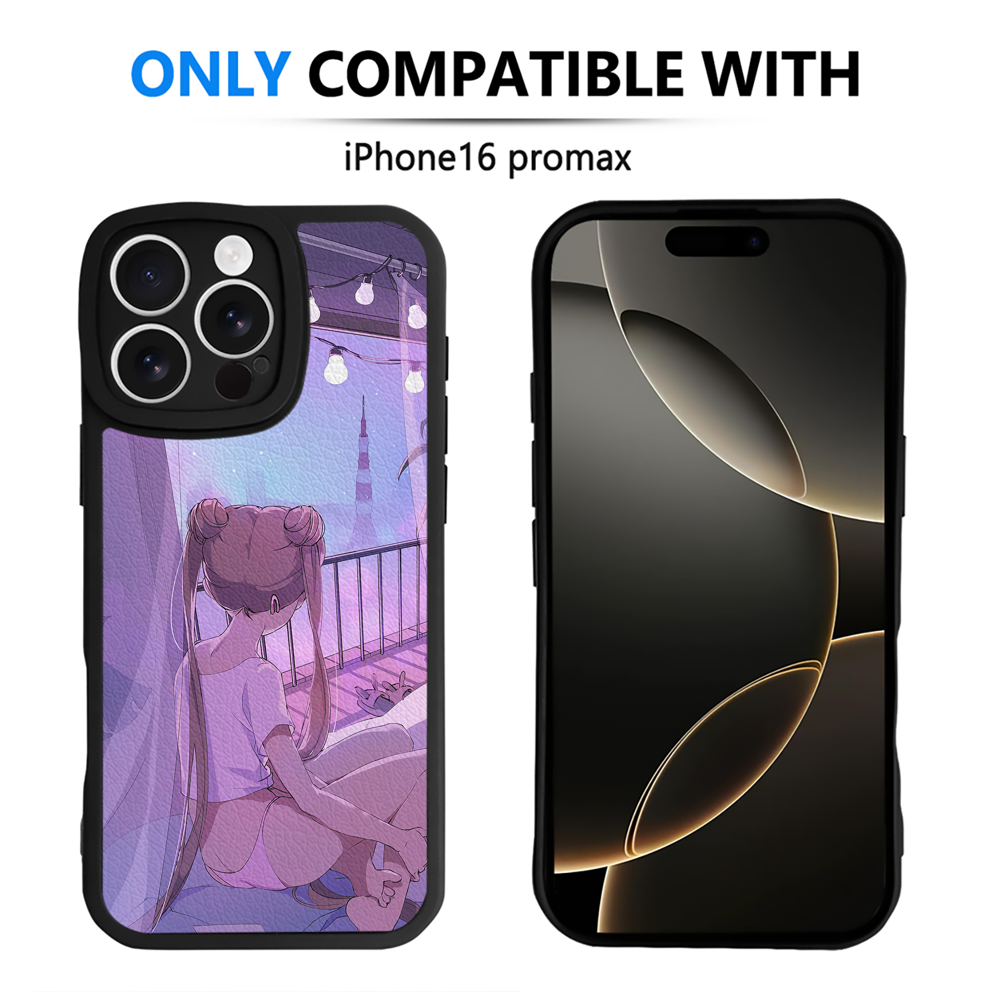 （画像用） 美少女戦士セーラームーン Sailor Moon 【iPhone 16シリーズ対応】シリコンスマホケース（レザー調） 材質：シリコン